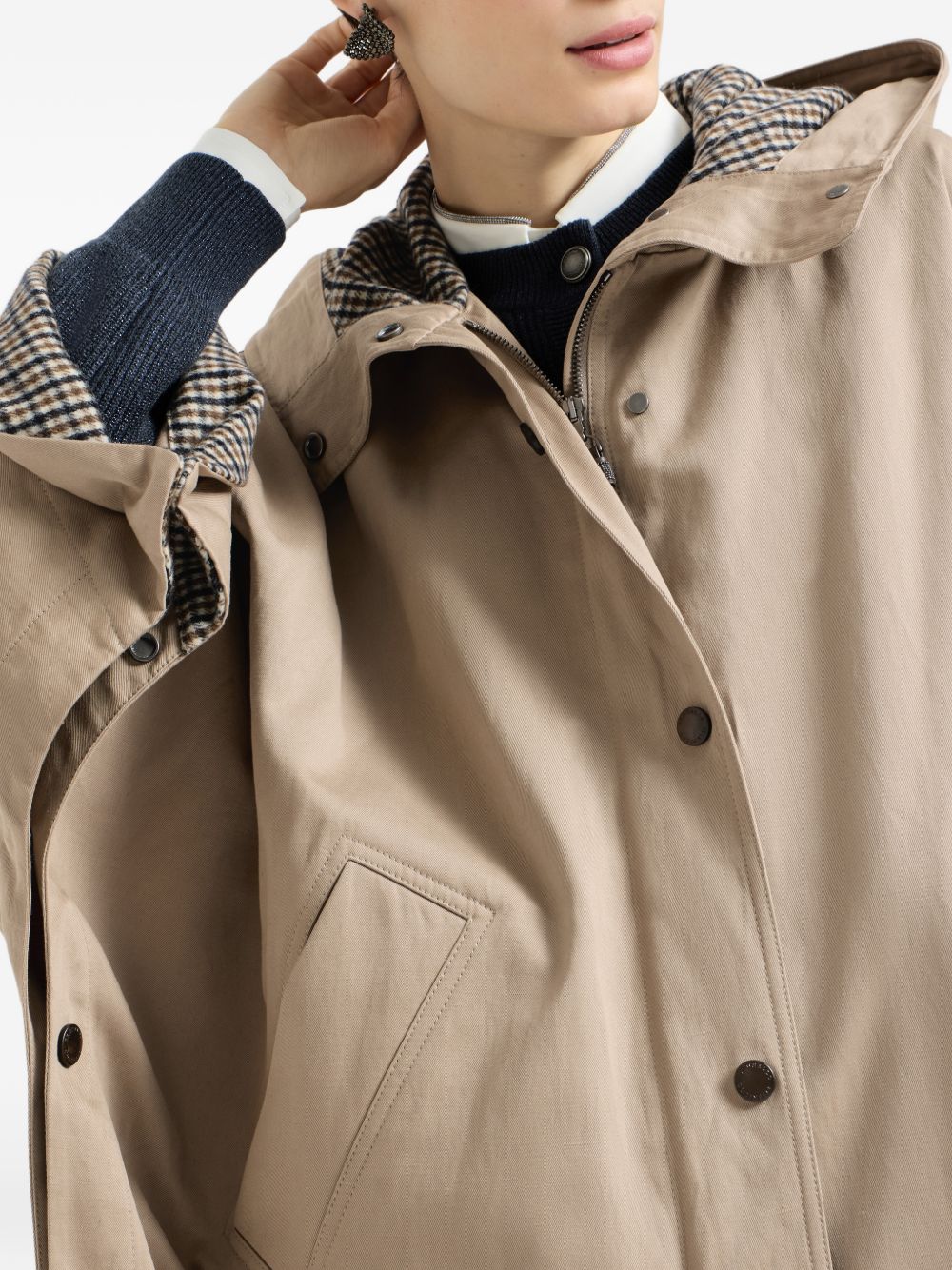 BRUNELLO CUCINELLI Brunello Cucinelli Women Cotton And Linen Blend Parka Coat