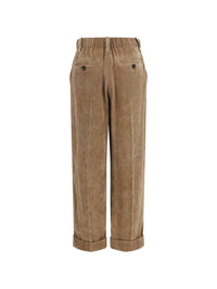 BRUNELLO CUCINELLI Brunello Cucinelli Women Pleated Corduroy Trousers