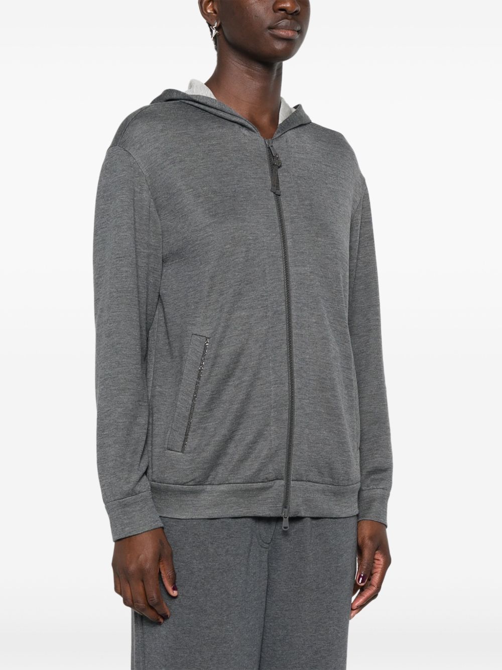 BRUNELLO CUCINELLI Brunello Cucinelli Women Cotton And Silk Hooded Cardigan