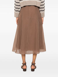 Brunello Cucinelli Women Silk Midi Skirt