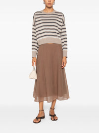 Brunello Cucinelli Women Silk Midi Skirt