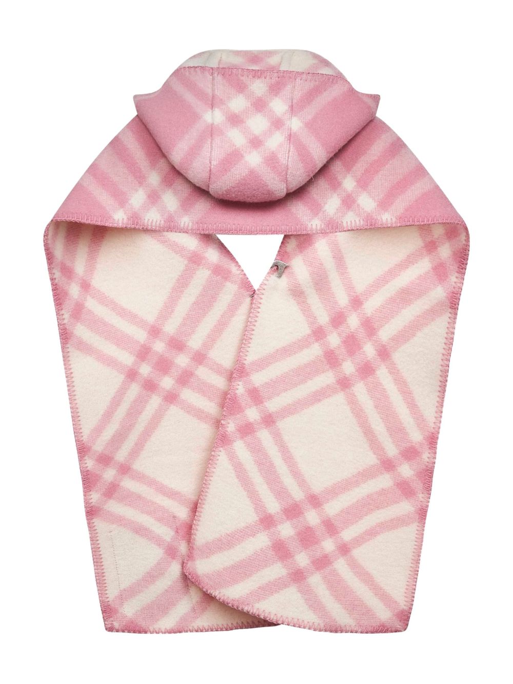 Burberry Women Check Wool Hooded Scarf