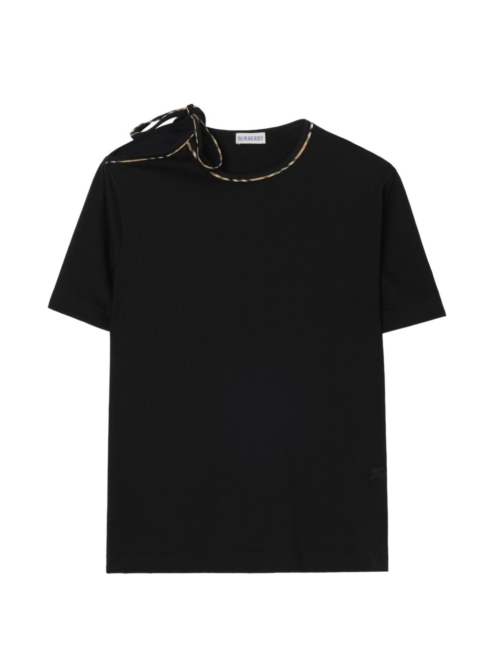 BURBERRY Burberry Women Check Bow Cotton T-Shirt