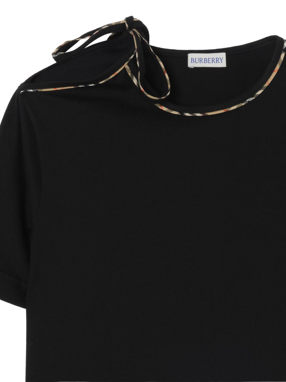 BURBERRY Burberry Women Check Bow Cotton T-Shirt