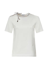 Burberry Women Check Bow Cotton T-Shirt