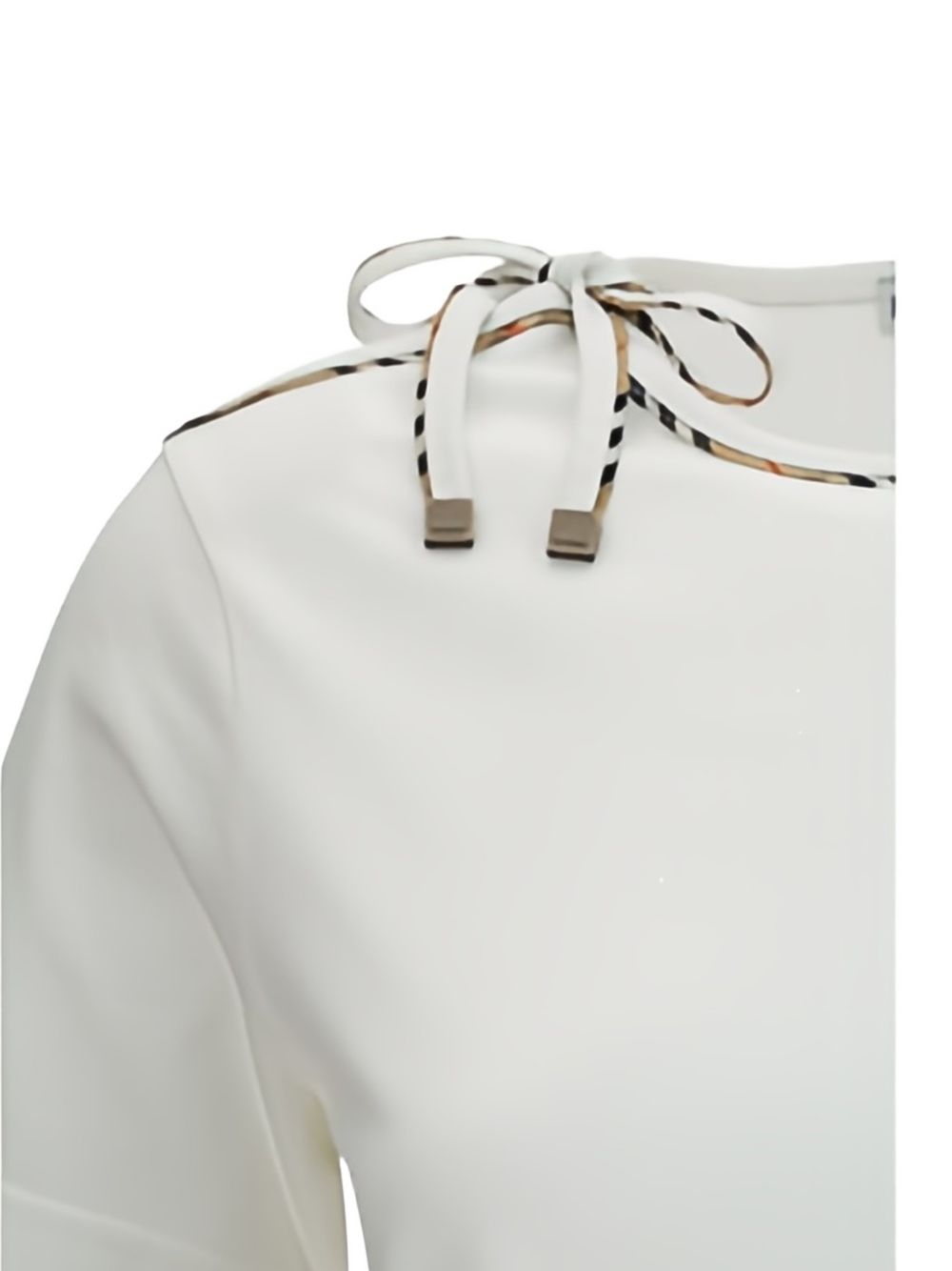 Burberry Women Check Bow Cotton T-Shirt