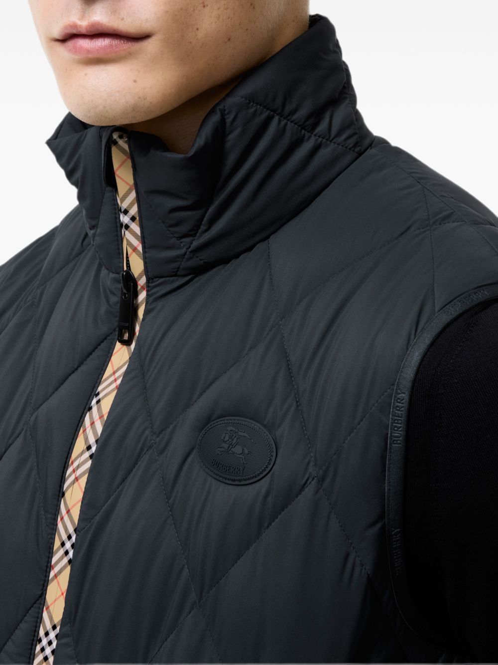 BURBERRY Burberry Men Acresford Quilted Down Vest