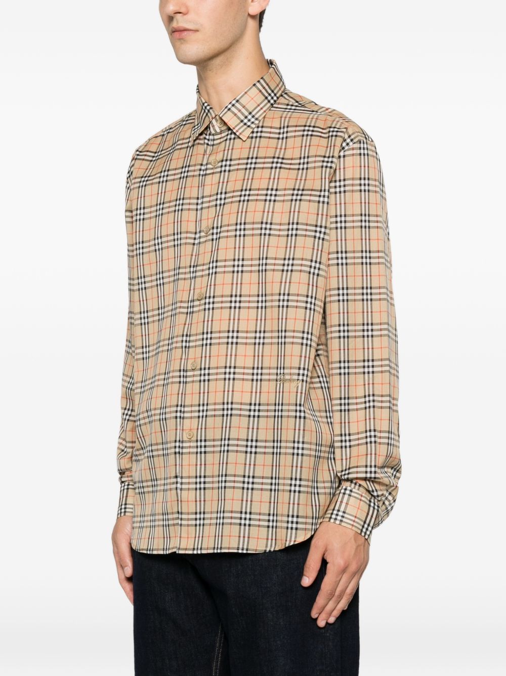 BURBERRY Burberry Men Check Cotton Shirt