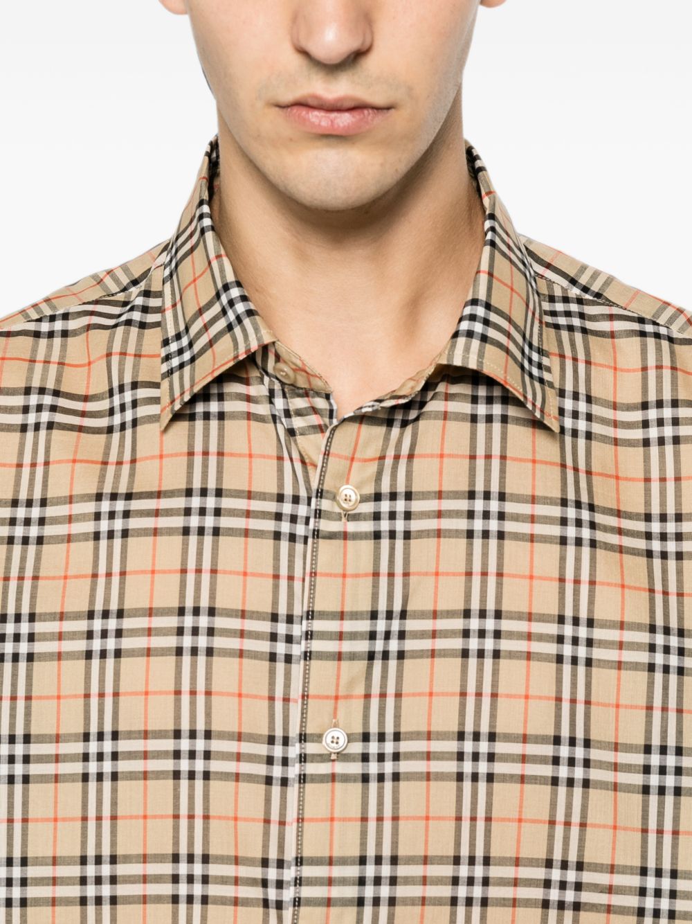 Burberry Men Check Cotton Shirt – Bluefly