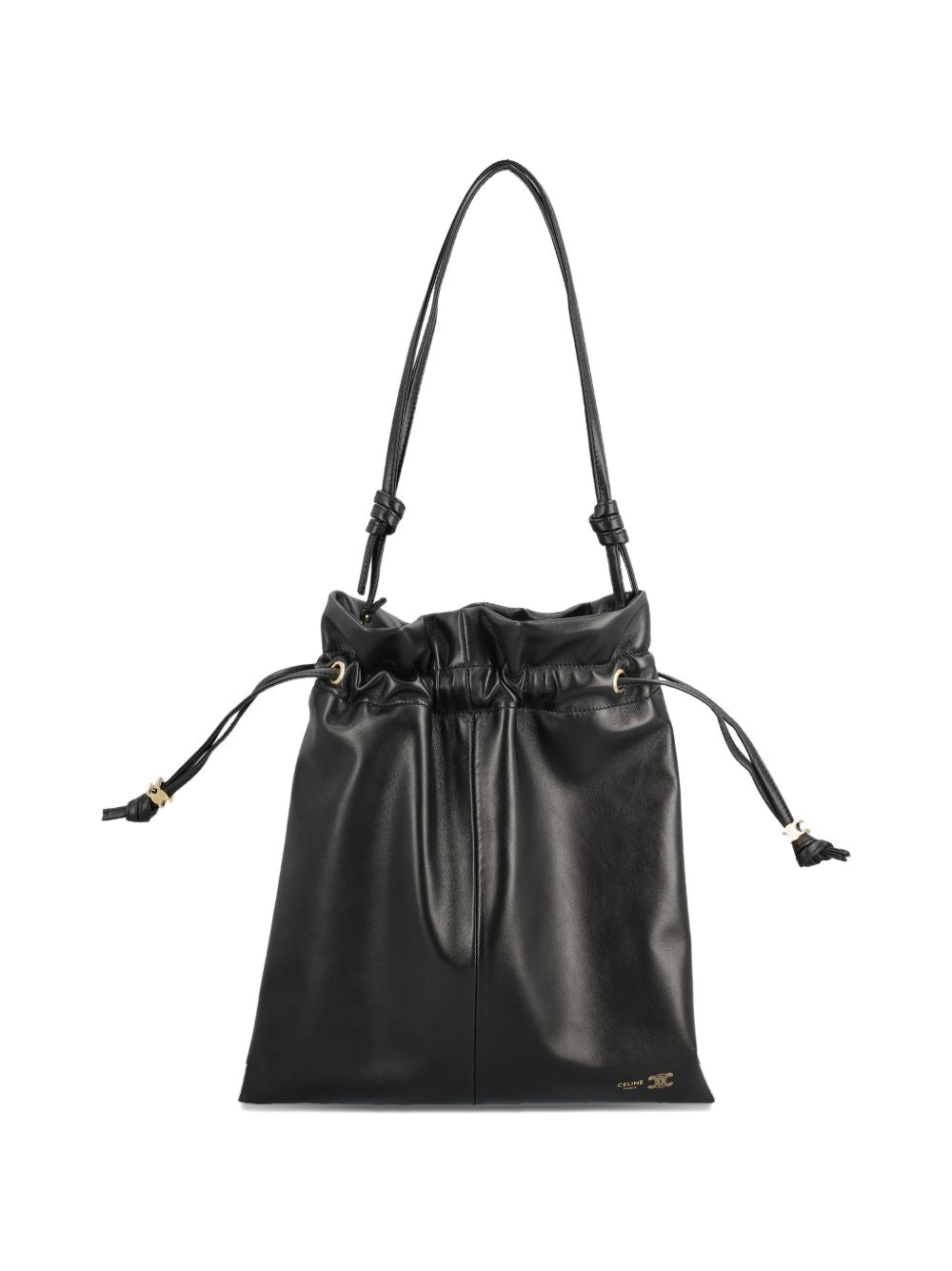 CELINE Celine Women Crystal Pouch Small Leather Bucket Bag