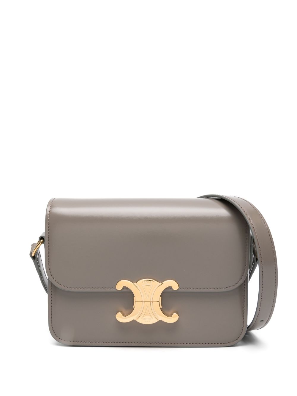 CELINE Celine Women Triomphe Teen Leather Shoulder Bag