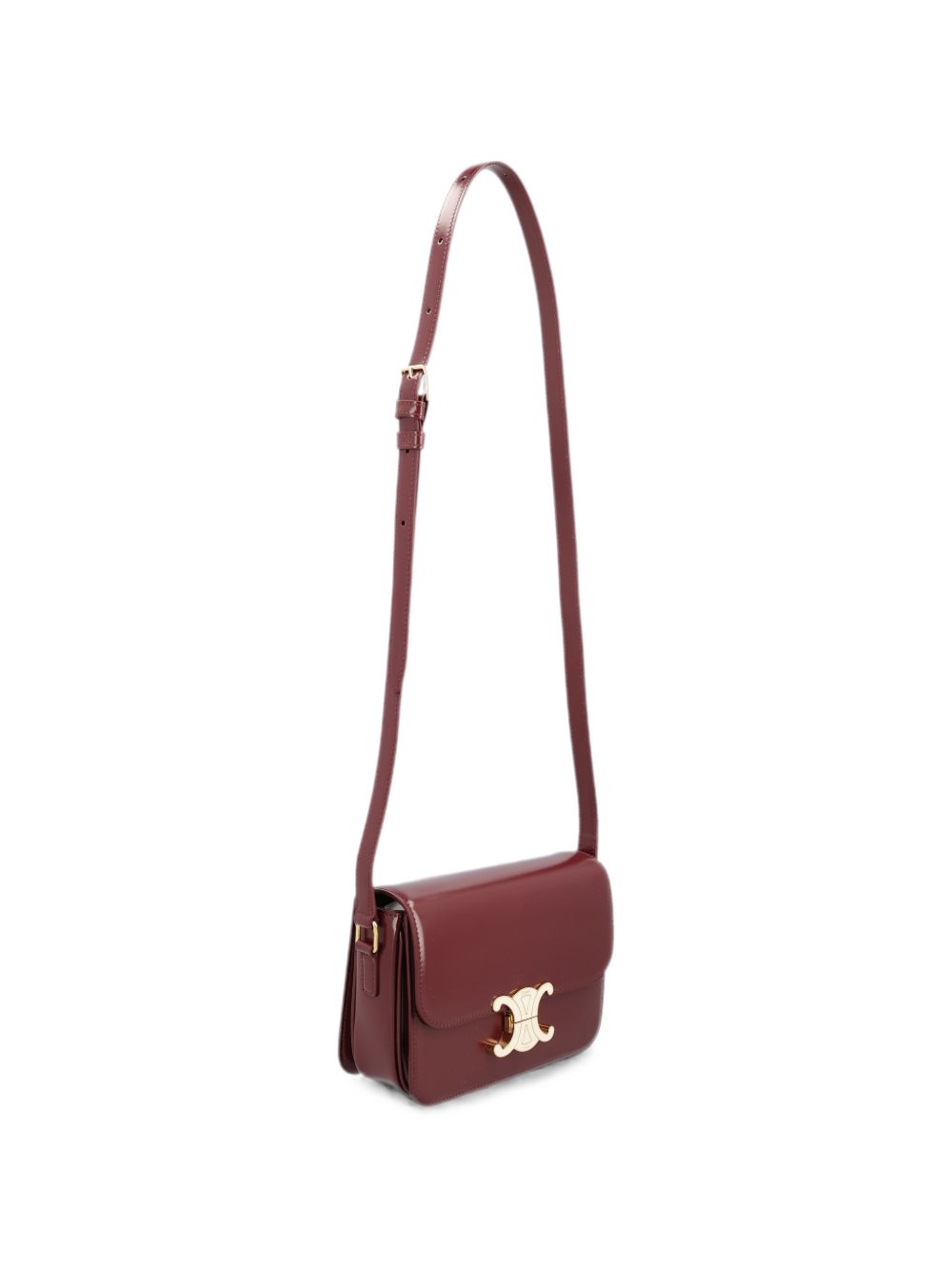 CELINE Celine Women Triomphe Teen Leather Shoulder Bag