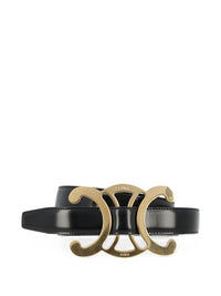 CELINE Celine Women Triomphe Leather Belt