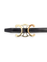 CELINE Celine Women Triomphe Leather Belt