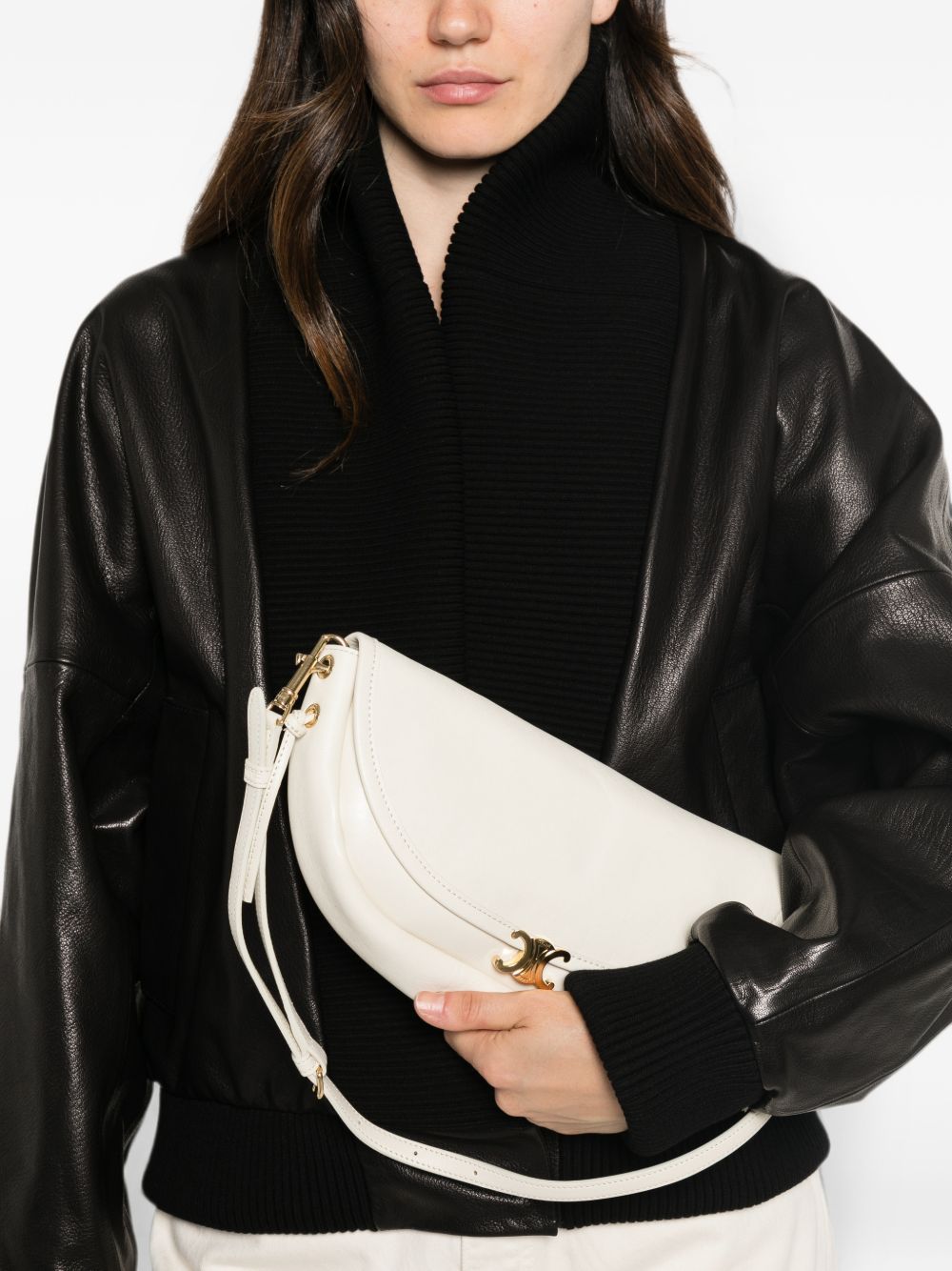 CELINE Celine Women Triomphe Small Leather Shoulder Bag
