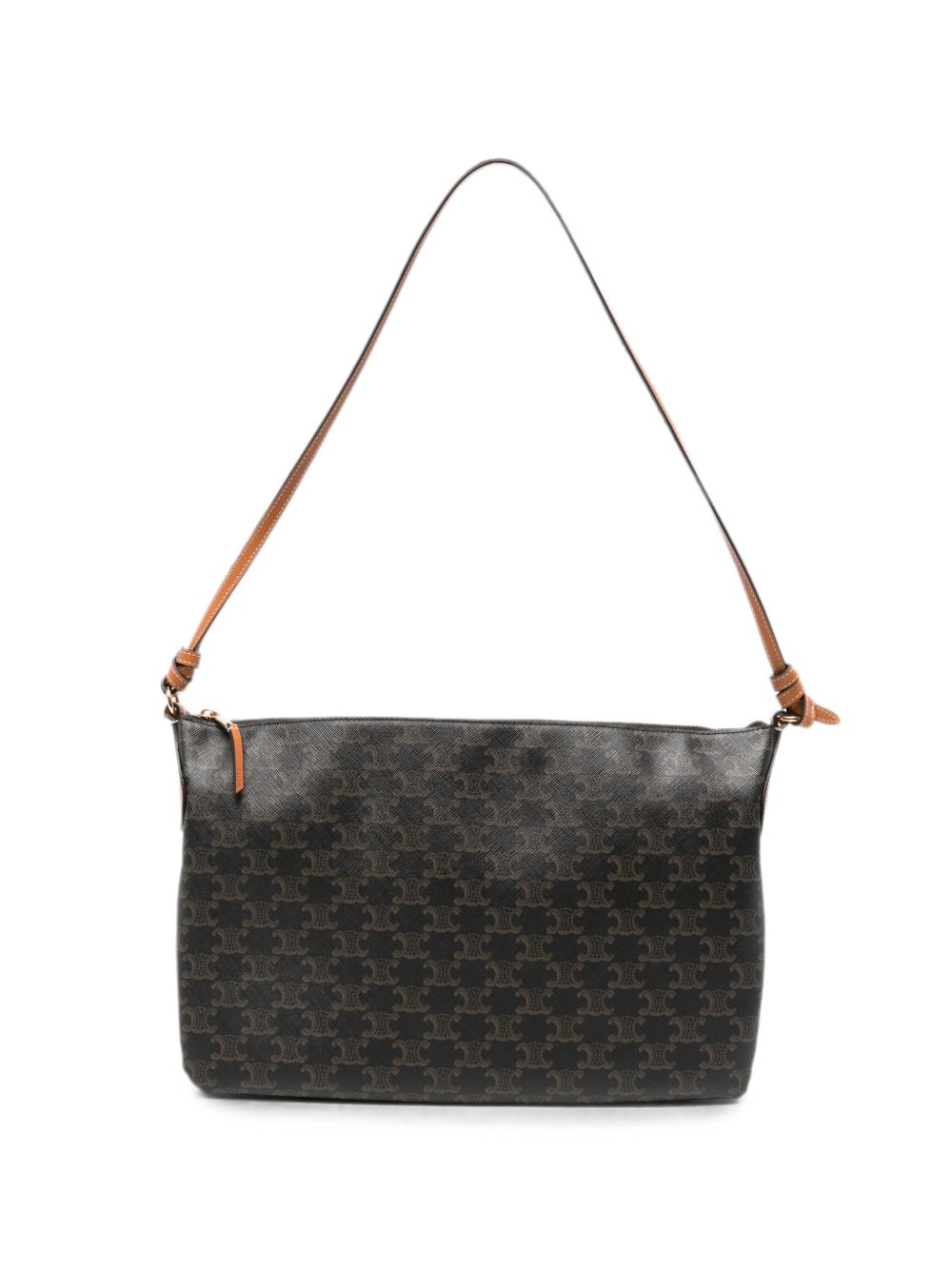 CELINE Celine Women Duo Triomphe Canvas Zipped Shoulder Bag