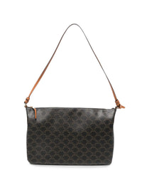 CELINE Celine Women Duo Triomphe Canvas Zipped Shoulder Bag