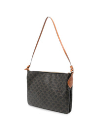 CELINE Celine Women Duo Triomphe Canvas Zipped Shoulder Bag
