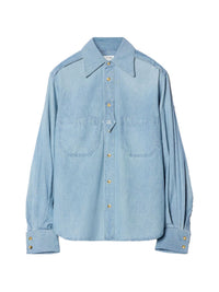 Celine Women Denim Cotton Shirt