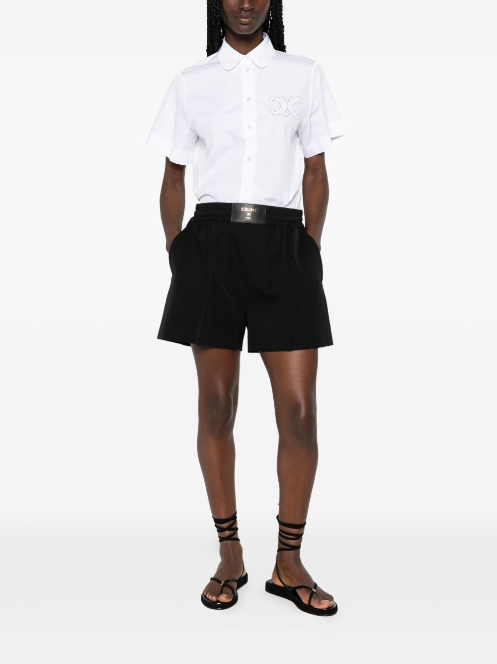 CELINE Celine Women Logo Wool Shorts