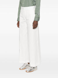 Celine Women Wide-Leg Cotton Trousers