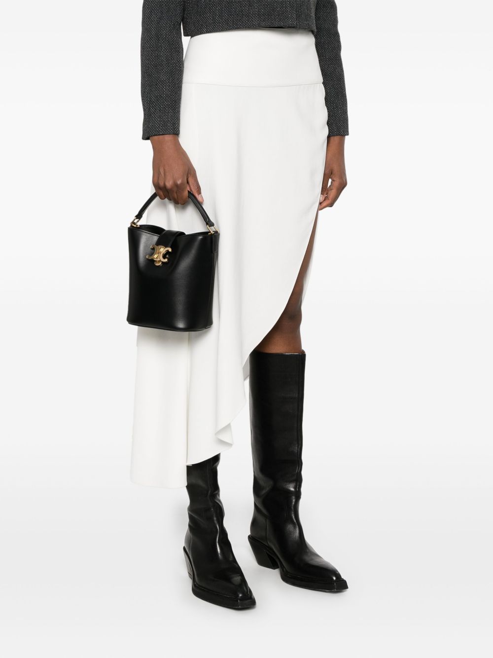 Celine Women Louise Small Leather Bucket Bag