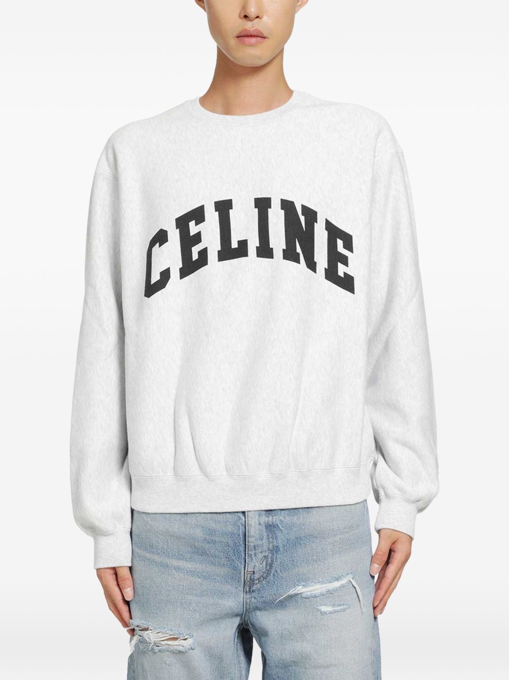 Celine Men Logo Cotton Sweatshirt