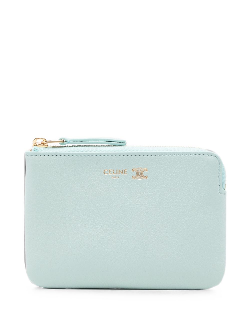 Celine Women Triomphe Stamp Leather Coin Purse