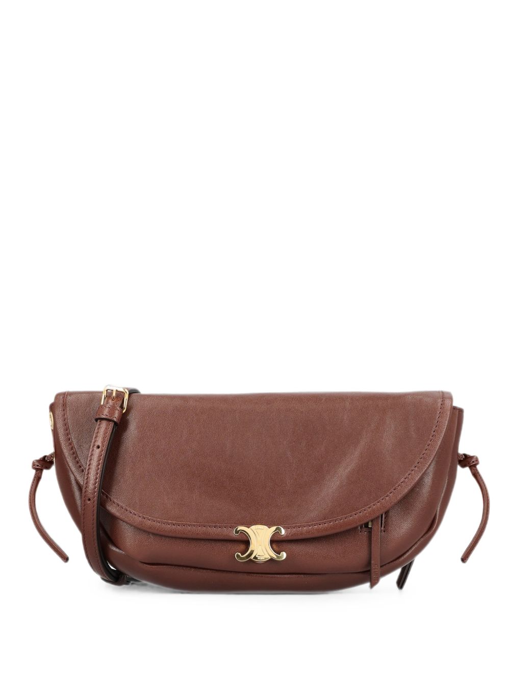 CELINE Celine Women Triomphe Halfmoon Small Leather Shoulder Bag