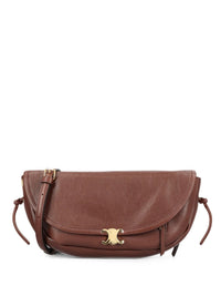 CELINE Celine Women Triomphe Halfmoon Small Leather Shoulder Bag