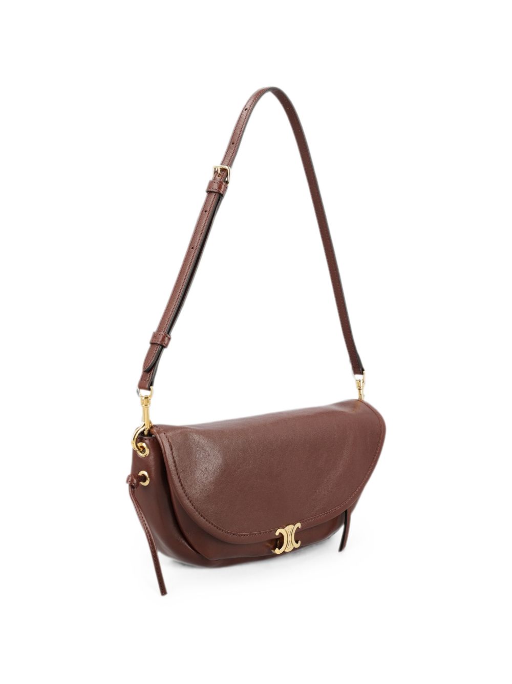 CELINE Celine Women Triomphe Halfmoon Small Leather Shoulder Bag