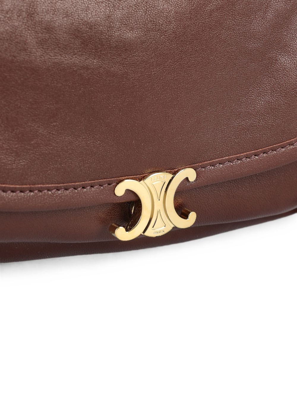 CELINE Celine Women Triomphe Halfmoon Small Leather Shoulder Bag