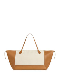 CELINE Celine Women Cabas Frame Leather And Canvas Tote