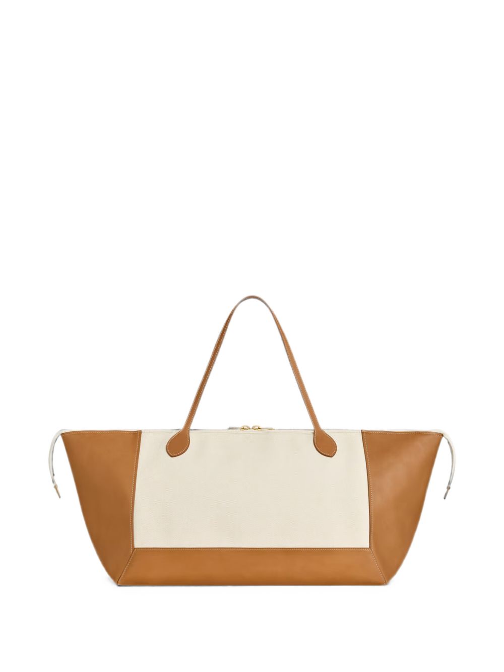 CELINE Celine Women Cabas Frame Leather And Canvas Tote