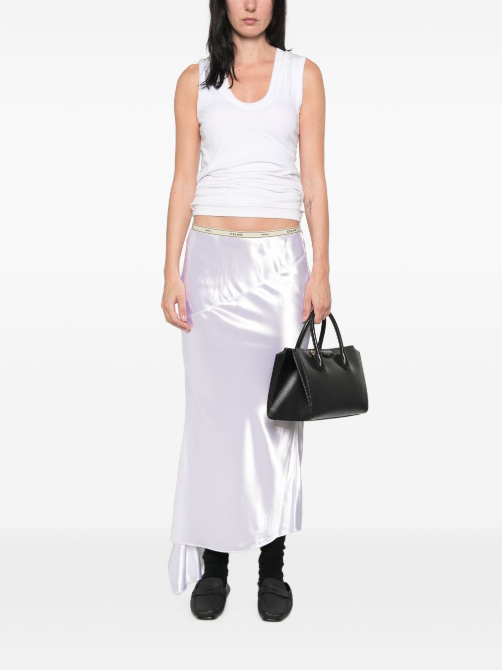 Celine Women Satin Long Skirt
