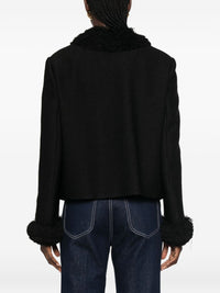 Celine Women Fringed Wool Blend Jacket