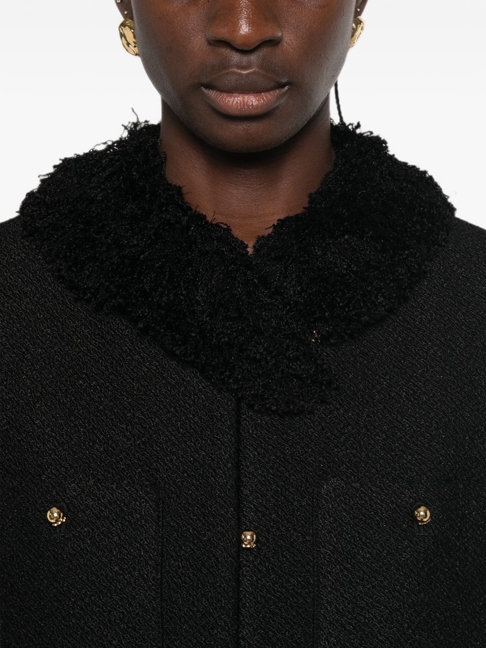 Celine Women Fringed Wool Blend Jacket