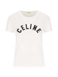 Celine Women Logo Cotton T-Shirt