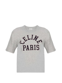 Celine Women Logo Cotton T-Shirt