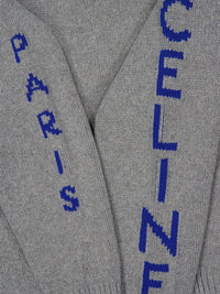 Celine Men Logo Wool Hoodie