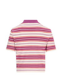 Celine Women Striped Cotton Polo Shirt