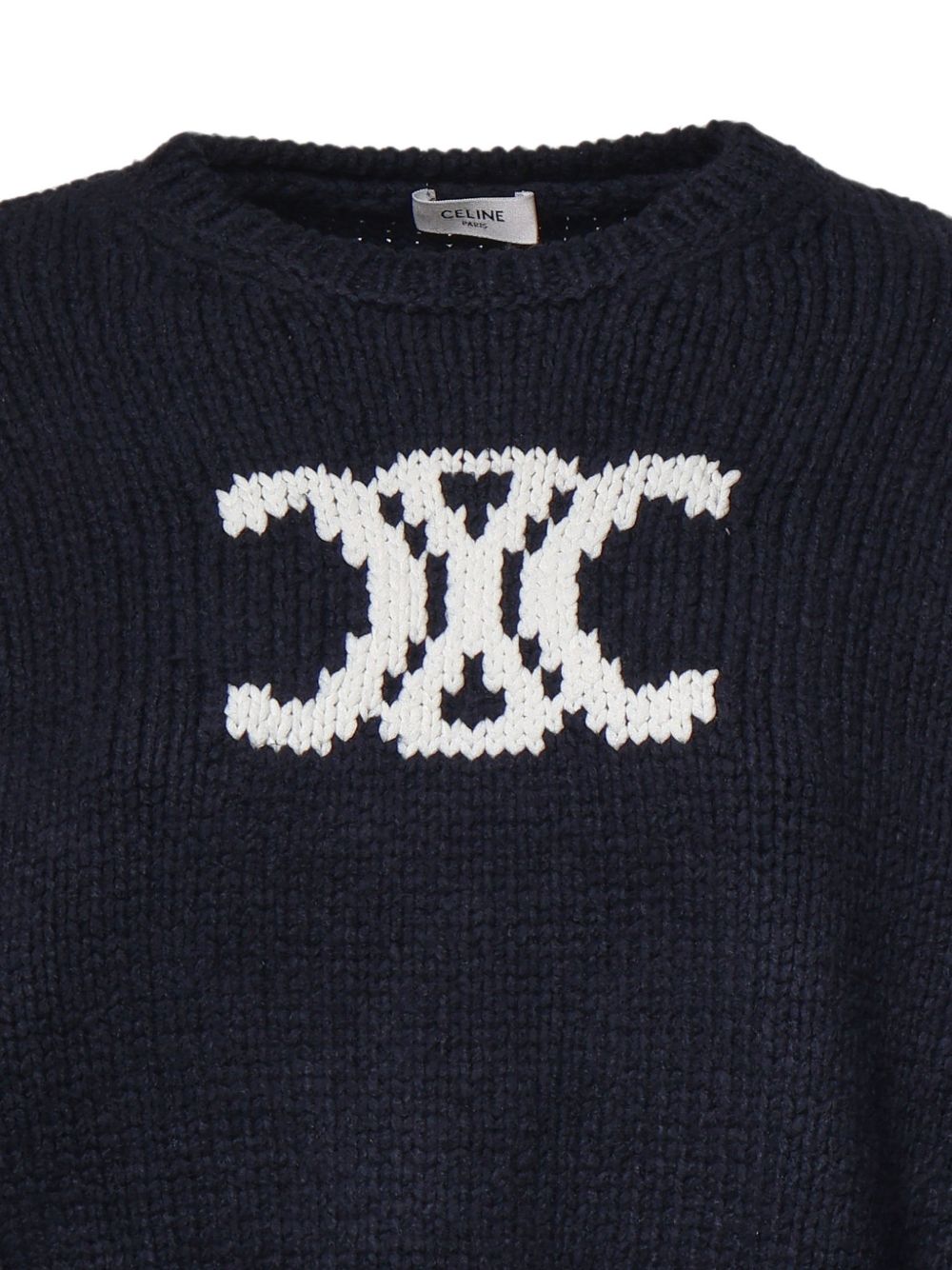 Celine Women Triomphe Cotton Sweater