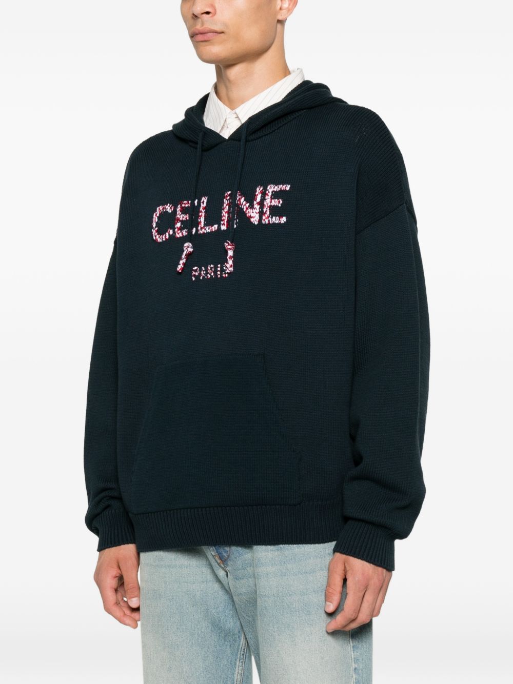 Celine Men Logo Cotton Hoodie