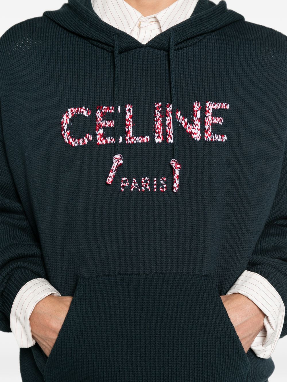Celine Men Logo Cotton Hoodie