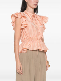 Chloé Women Silk Rouched Top
