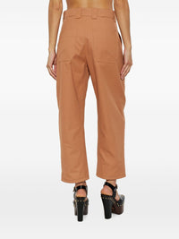 Chloé Women Cotton Barrel Trousers