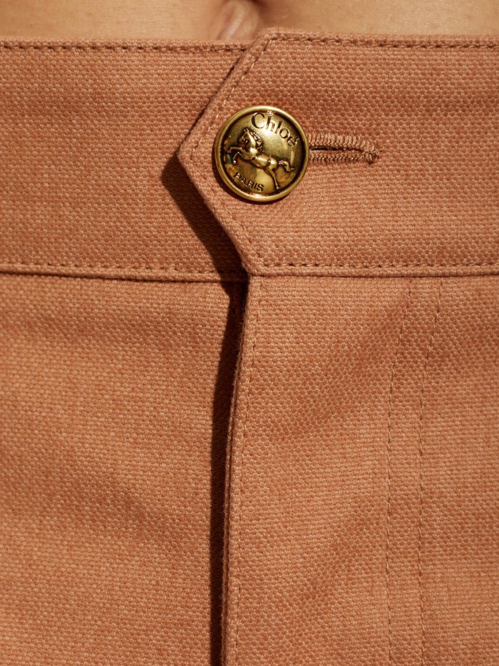 Chloé Women Cotton Barrel Trousers