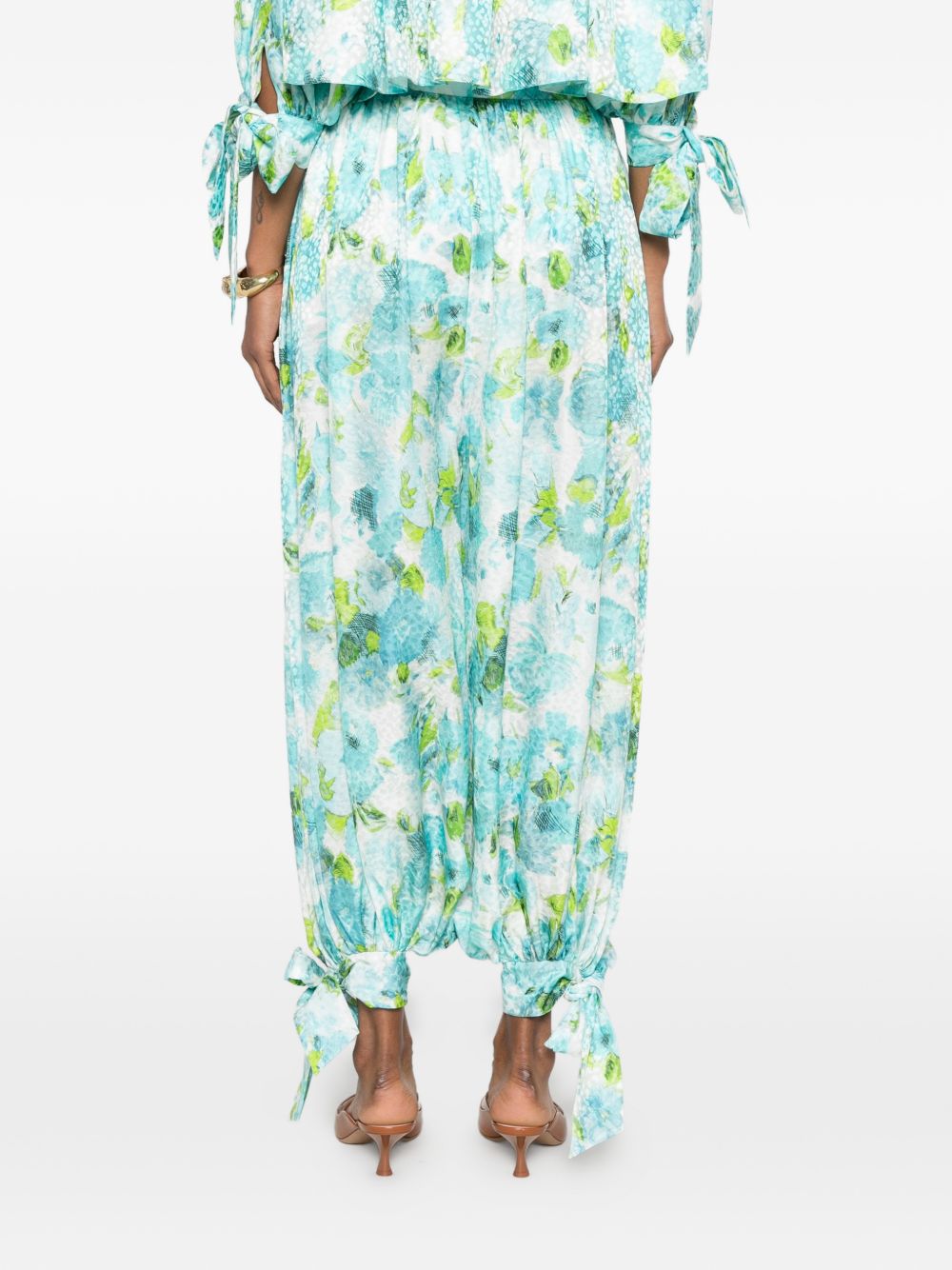 Chloé Women Printed Silk Trousers