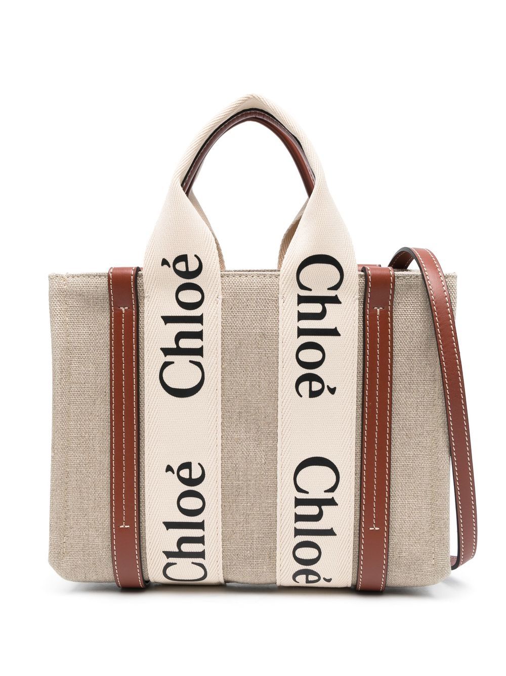 CHLOÉ Chloé Women Woody Small Linen Tote
