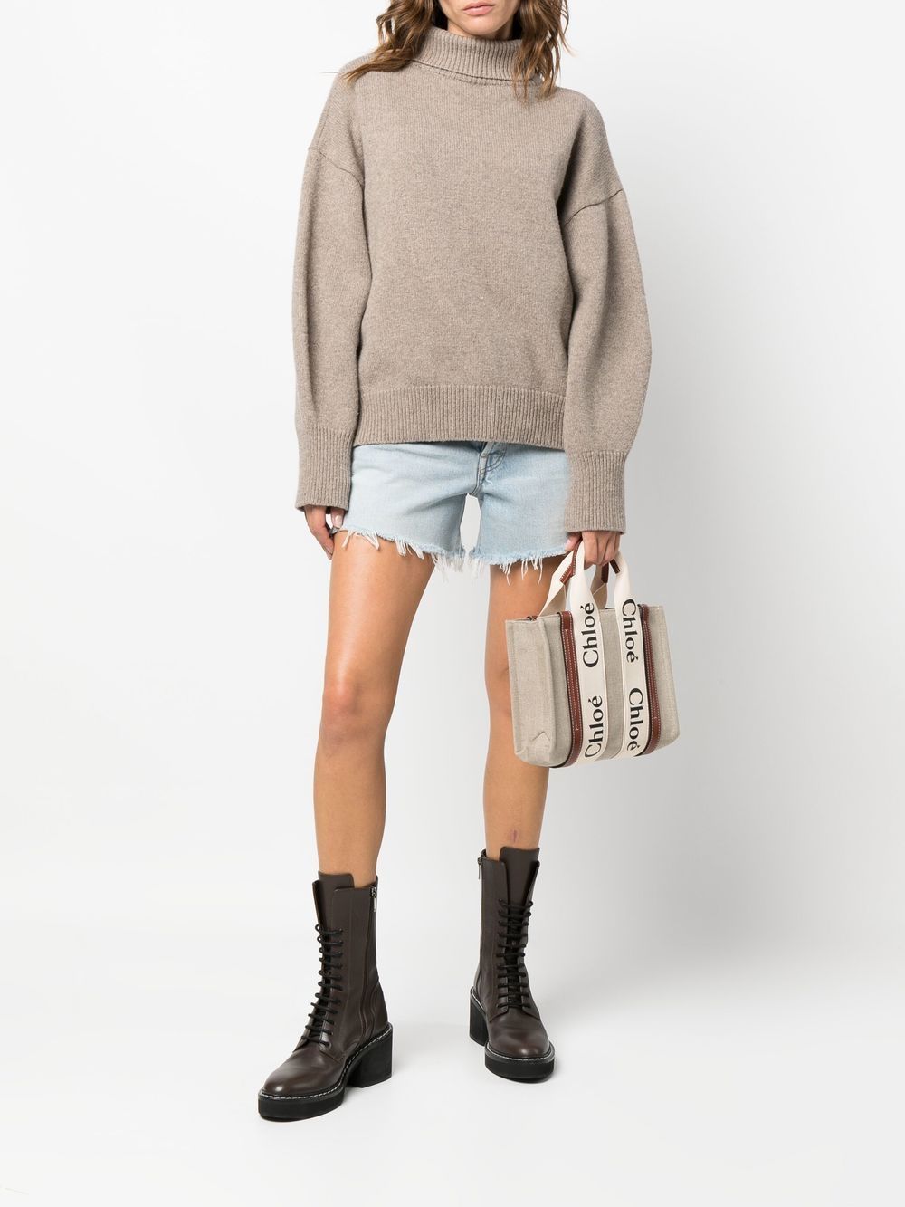 CHLOÉ Chloé Women Woody Small Linen Tote